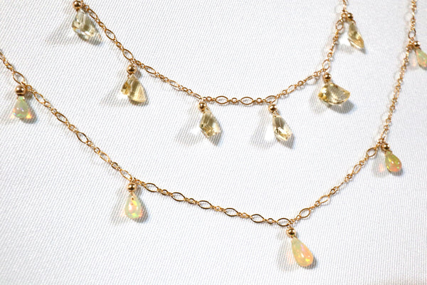 高品質澳寶滿天星項鏈|14K注金|金色