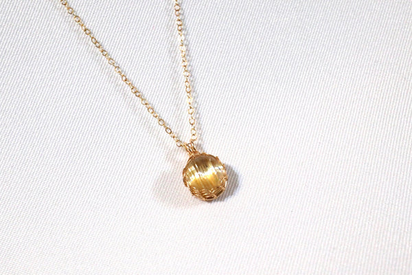 極品金鈦晶經典編織項鏈|14K注金|金色