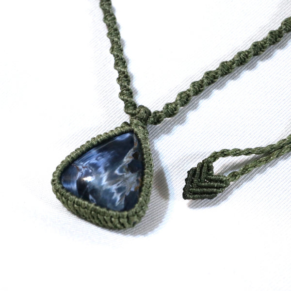 彼德石蠟線編織頸繩|軍綠色