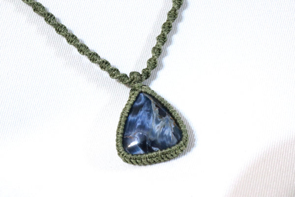 彼德石蠟線編織頸繩|軍綠色