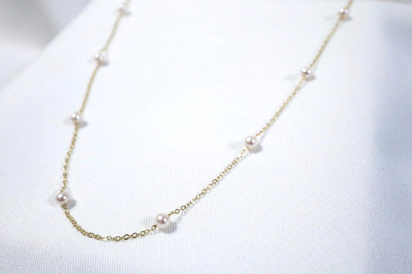 天然淡水珍珠滿天星套裝(一套三件)|14K注金|金色