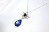 藍虎眼藍晶頸鏈|925純銀
