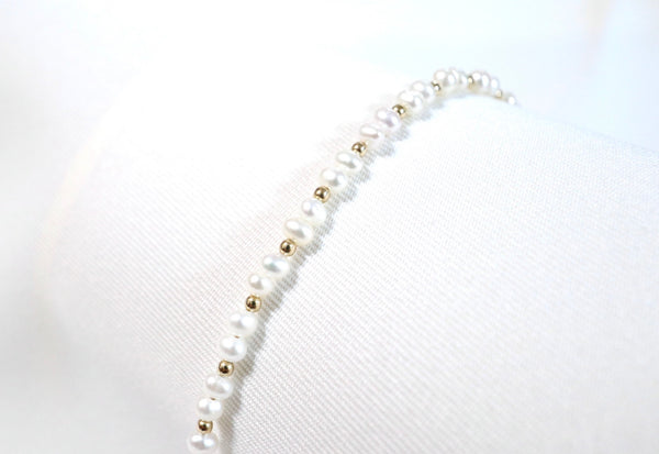 珍珠點·綴手鏈|14K注金|金色