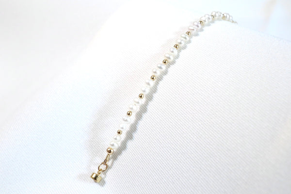 珍珠點·綴手鏈|14K注金|金色