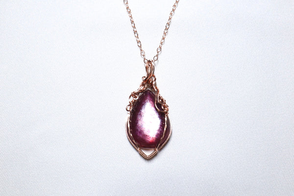 鋰雲母藤蔓項鏈|14K注金|玫瑰金