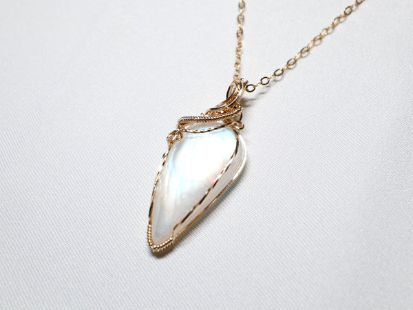 極光月亮石紫牽項鏈|14K注金|金色