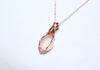 粉晶零棱項鏈|14K注金|玫瑰金色