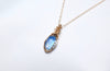 海藍寶交織水滴項鏈|14K注金|金色