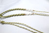彩虹螢石蠟線編織頸繩|青綠色x白色