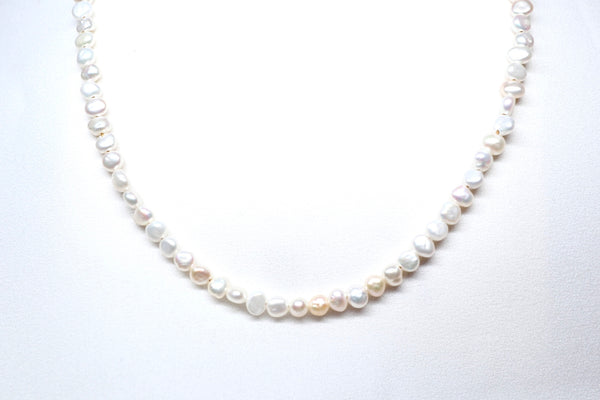 迷你巴洛克珍珠頸鏈|14K注金|金色