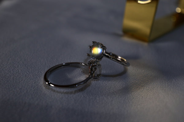 Moonstoneholic極品彩光月亮石竹子戒指|925純銀