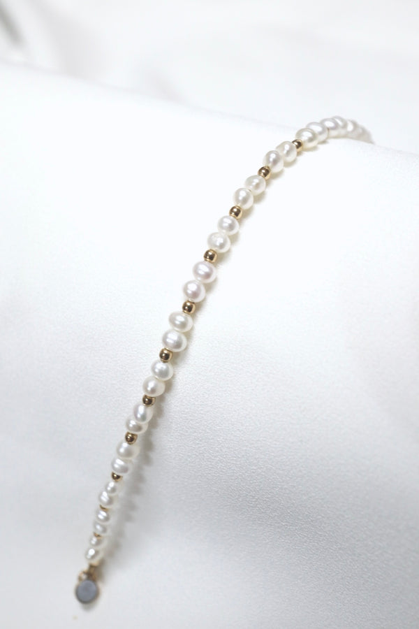 強光珍珠點·綴手鏈|14K注金|金色