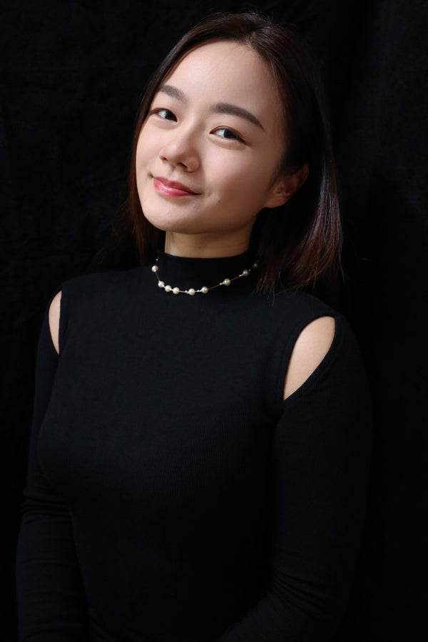 天然巴洛克海水珍珠磁扣頸鏈|925純銀