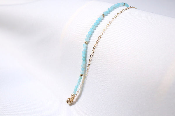 天河石雙鏈手鏈|14K注金|金色