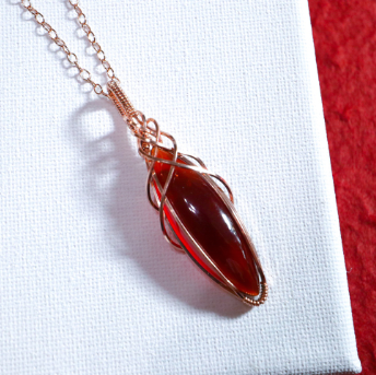 石榴石交織項鏈|14K注金|玫瑰金