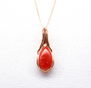 紅紋石零棱項鏈|14K注金|玫瑰金