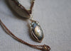 拉長石藤蔓吊墜配蠟線編織項鏈|14K注金|金色