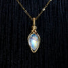 月亮石花蕾項鏈|14K注金|金色