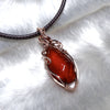 石榴石藤蔓項鏈|14K注金|玫瑰金|啡繩