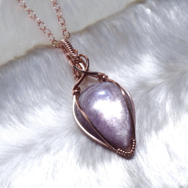 鋰雲母交織項鏈|14K注金|玫瑰金