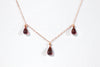 石榴石滿天星頸鏈|14K注金|玫瑰金色