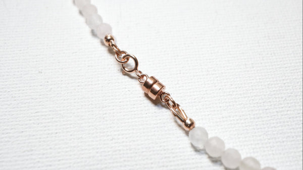 粉晶點·綴頸鏈|14K注金|玫瑰金色