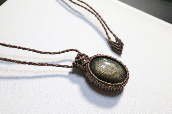金曜石蠟線編織頸繩|啡色